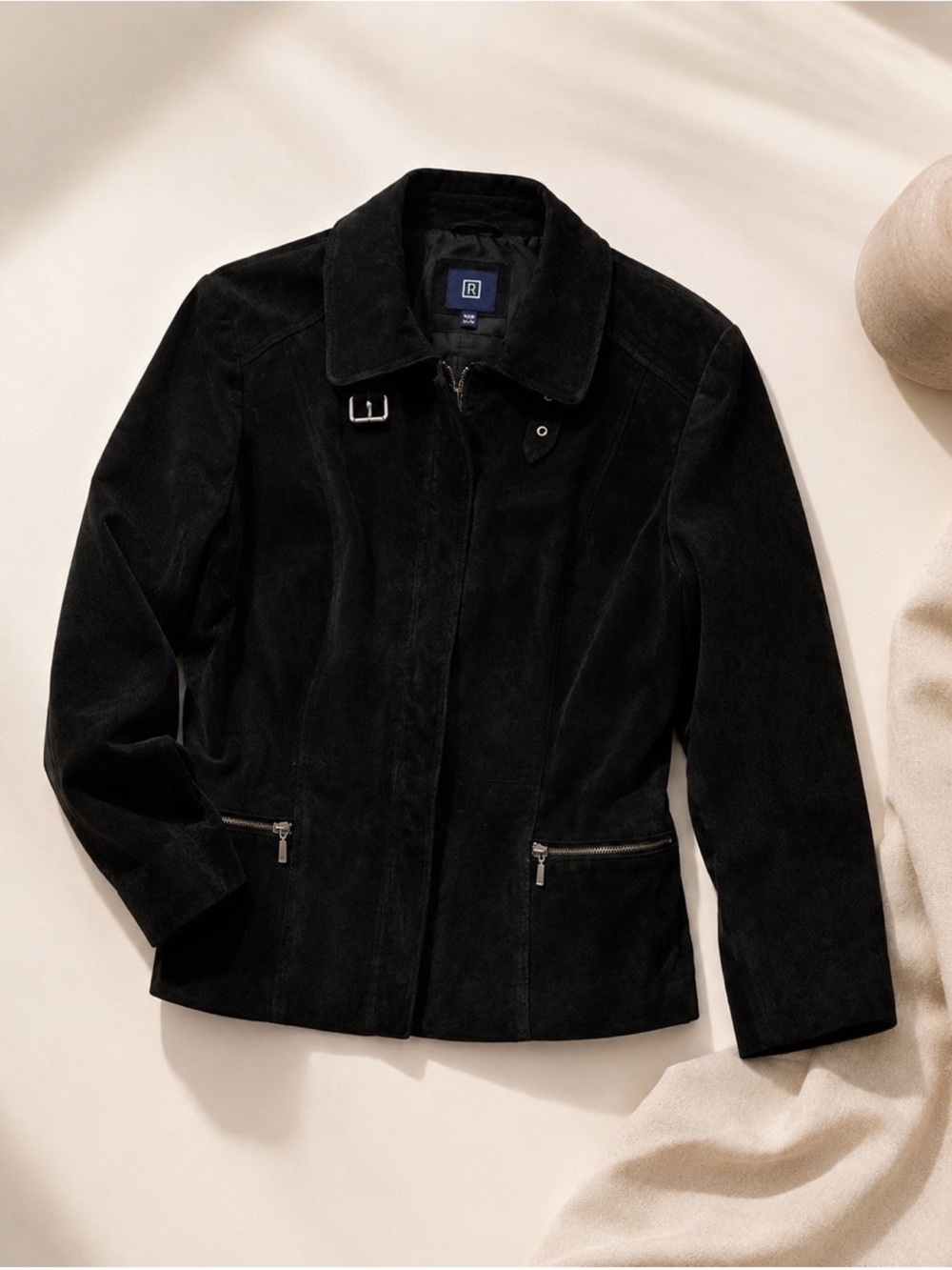 Reitmans Elegant Black suede jacket Outerwear 🍓 - Picture 2 of 6